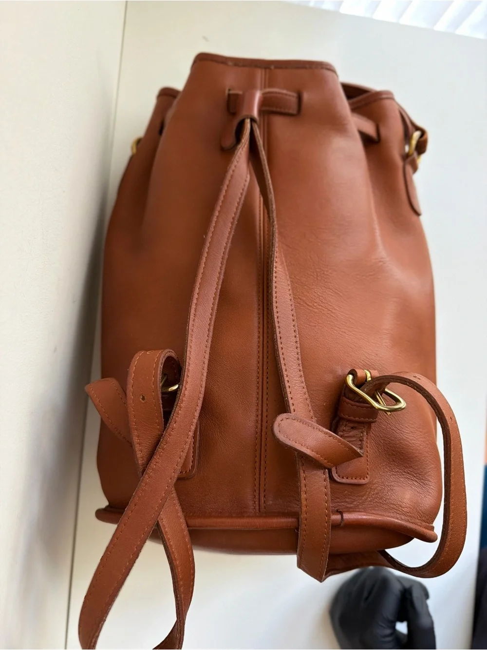 Authentic Coach 9992 Vintage Classic Handle Leather Bucket Backpack